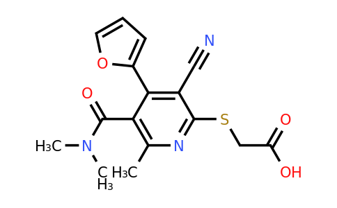 CAS 851398-36-2 | 2-{[3-cyano-5-(dimethylcarbamoyl)-4-(furan-2-yl)-6-methylpyridin-2-yl]sulfanyl}acetic acid