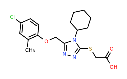 CAS 851468-07-0 | 2-({5-[(4-chloro-2-methylphenoxy)methyl]-4-cyclohexyl-4H-1,2,4-triazol-3-yl}sulfanyl)acetic acid