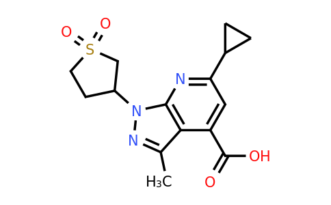 CAS 851721-88-5 | 6-cyclopropyl-1-(1,1-dioxo-1lambda6-thiolan-3-yl)-3-methyl-1H-pyrazolo[3,4-b]pyridine-4-carboxylic acid