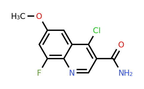 CAS 851973-21-2 | 4-Chloro-8-fluoro-6-methoxyquinoline-3-carboxamide