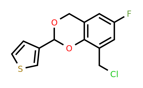 CAS 852217-74-4 | 8-(chloromethyl)-6-fluoro-2-(thiophen-3-yl)-2,4-dihydro-1,3-benzodioxine