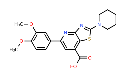 CAS 852388-76-2 | 5-(3,4-dimethoxyphenyl)-2-(piperidin-1-yl)-[1,3]thiazolo[4,5-b]pyridine-7-carboxylic acid