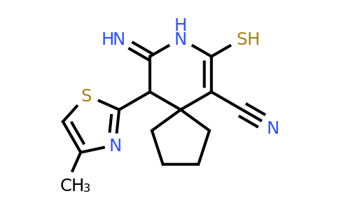 CAS 852400-05-6 | 9-imino-10-(4-methyl-1,3-thiazol-2-yl)-7-sulfanyl-8-azaspiro[4.5]dec-6-ene-6-carbonitrile