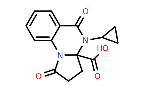 CAS 853723-99-6 | 4-cyclopropyl-1,5-dioxo-1H,2H,3H,3aH,4H,5H-pyrrolo[1,2-a]quinazoline-3a-carboxylic acid