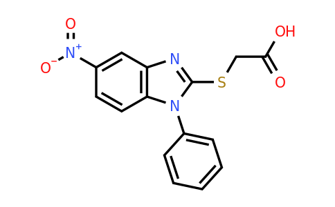 CAS 853725-39-0 | 2-[(5-nitro-1-phenyl-1H-1,3-benzodiazol-2-yl)sulfanyl]acetic acid