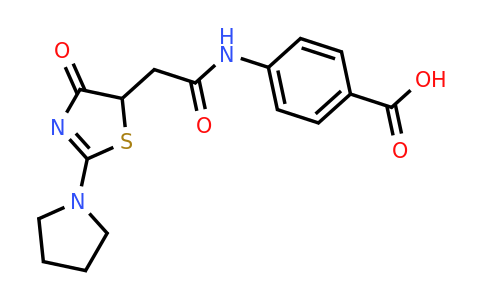 CAS 854035-92-0 | 4-{2-[4-oxo-2-(pyrrolidin-1-yl)-4,5-dihydro-1,3-thiazol-5-yl]acetamido}benzoic acid