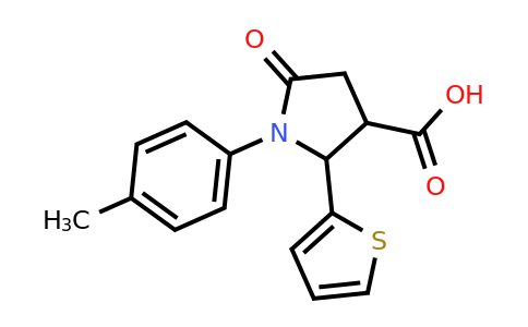 CAS 855715-09-2 | 1-(4-methylphenyl)-5-oxo-2-(thiophen-2-yl)pyrrolidine-3-carboxylic acid