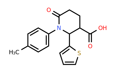 CAS 855715-10-5 | 1-(4-methylphenyl)-6-oxo-2-(thiophen-2-yl)piperidine-3-carboxylic acid