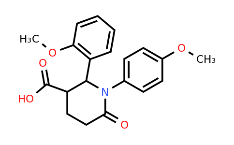 CAS 855715-29-6 | 2-(2-methoxyphenyl)-1-(4-methoxyphenyl)-6-oxopiperidine-3-carboxylic acid