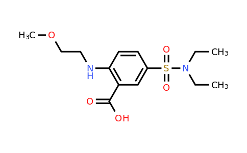 CAS 855991-67-2 | 5-(diethylsulfamoyl)-2-[(2-methoxyethyl)amino]benzoic acid
