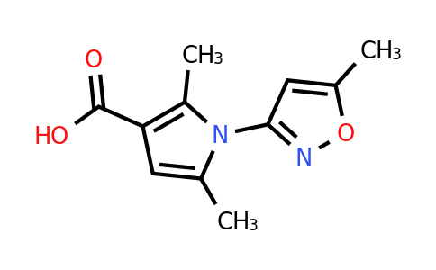 CAS 855991-76-3 | 2,5-dimethyl-1-(5-methyl-1,2-oxazol-3-yl)-1H-pyrrole-3-carboxylic acid