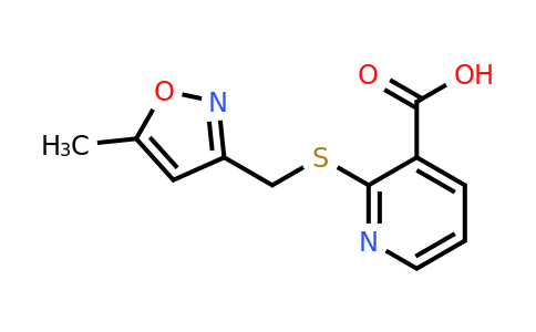 CAS 855991-78-5 | 2-{[(5-methyl-1,2-oxazol-3-yl)methyl]sulfanyl}pyridine-3-carboxylic acid