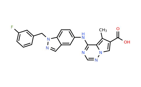 CAS 856667-80-6 | 4-((1-(3-fluorobenzyl)-1H-indazol-5-yl)amino)-5-methylpyrrolo[2,1-f][1,2,4]triazine-6-carboxylic acid