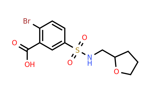 CAS 857041-84-0 | 2-bromo-5-{[(oxolan-2-yl)methyl]sulfamoyl}benzoic acid