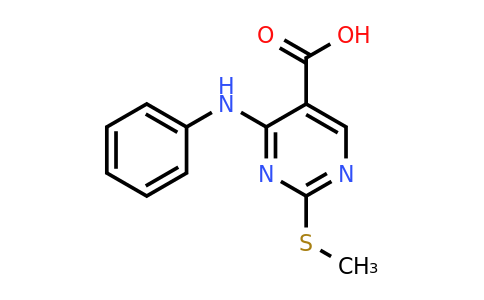 CAS 857200-26-1 | 4-Anilino-2-(methylthio)pyrimidine-5-carboxylic acid