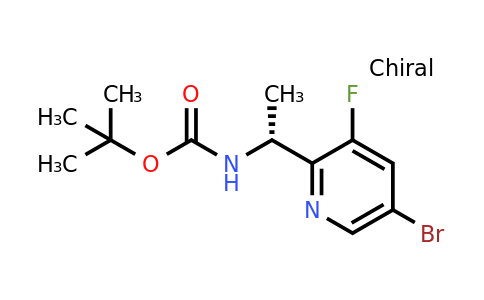 CAS 858414-25-2 | tert-butyl N-[(1R)-1-(5-bromo-3-fluoropyridin-2-yl)ethyl]carbamate