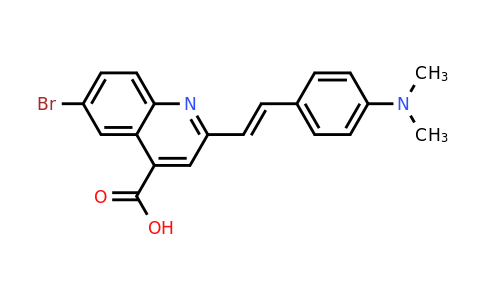 CAS 859803-46-6 | 6-Bromo-2-{2-[4-(dimethylamino)phenyl]ethenyl}quinoline-4-carboxylic acid