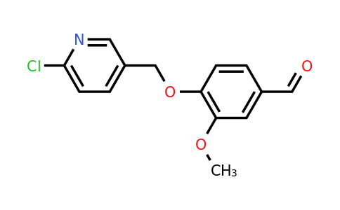 CAS 860644-64-0 | 4-((6-Chloropyridin-3-yl)methoxy)-3-methoxybenzaldehyde