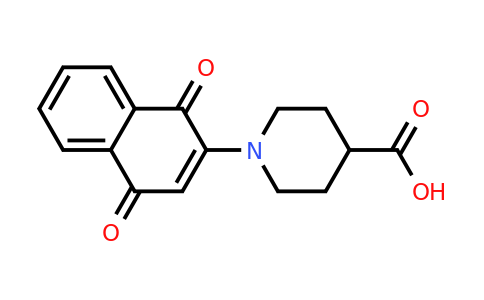 CAS 860788-44-9 | 1-(1,4-Dioxo-1,4-dihydro-2-naphthalenyl)-4-piperidinecarboxylic acid