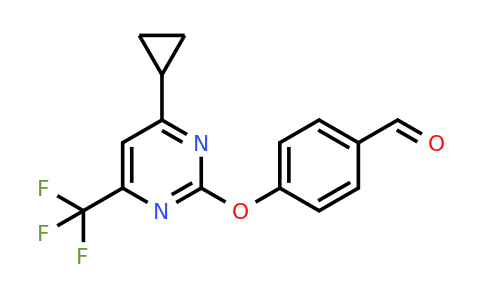 CAS 861412-92-2 | 4-((4-Cyclopropyl-6-(trifluoromethyl)pyrimidin-2-yl)oxy)benzaldehyde