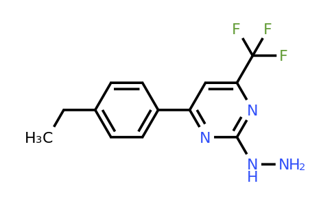 CAS 861439-49-8 | 4-(4-Ethylphenyl)-2-hydrazinyl-6-(trifluoromethyl)pyrimidine
