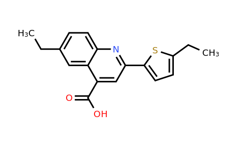 CAS 862647-82-3 | 6-Ethyl-2-(5-ethylthiophen-2-yl)quinoline-4-carboxylic acid