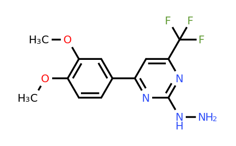 CAS 862650-15-5 | 4-(3,4-Dimethoxyphenyl)-2-hydrazinyl-6-(trifluoromethyl)pyrimidine