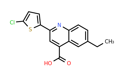 CAS 862654-38-4 | 2-(5-Chlorothiophen-2-yl)-6-ethylquinoline-4-carboxylic acid