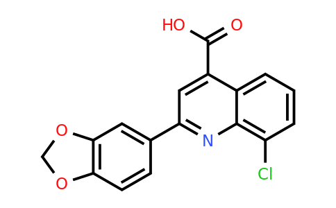 CAS 862663-03-4 | 2-(Benzo[d][1,3]dioxol-5-yl)-8-chloroquinoline-4-carboxylic acid