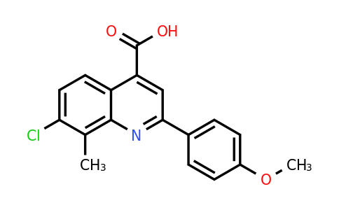 CAS 862663-07-8 | 7-Chloro-2-(4-methoxyphenyl)-8-methylquinoline-4-carboxylic acid