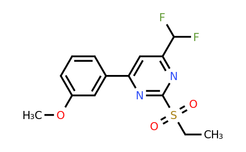 CAS 862663-49-8 | 4-(Difluoromethyl)-2-(ethylsulfonyl)-6-(3-methoxyphenyl)pyrimidine