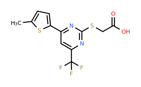 CAS 862679-50-3 | 2-((4-(5-Methylthiophen-2-yl)-6-(trifluoromethyl)pyrimidin-2-yl)thio)acetic acid