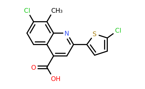 CAS 862705-52-0 | 7-Chloro-2-(5-chlorothiophen-2-yl)-8-methylquinoline-4-carboxylic acid