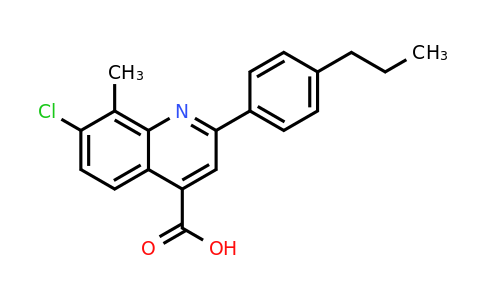 CAS 862710-17-6 | 7-Chloro-8-methyl-2-(4-propylphenyl)quinoline-4-carboxylic acid