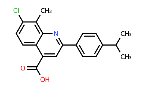 CAS 862710-19-8 | 7-Chloro-2-(4-isopropylphenyl)-8-methylquinoline-4-carboxylic acid