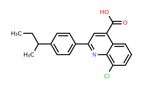 CAS 862710-23-4 | 2-(4-(sec-Butyl)phenyl)-8-chloroquinoline-4-carboxylic acid