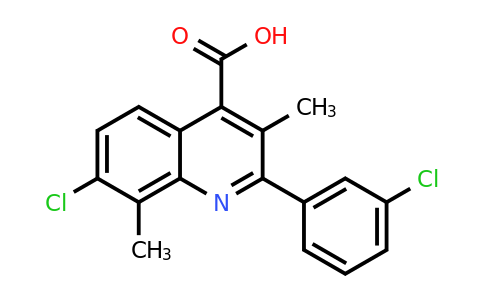 CAS 862785-61-3 | 7-Chloro-2-(3-chlorophenyl)-3,8-dimethylquinoline-4-carboxylic acid