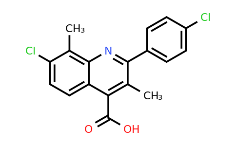 CAS 862785-62-4 | 7-Chloro-2-(4-chlorophenyl)-3,8-dimethylquinoline-4-carboxylic acid