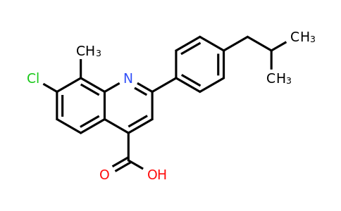 CAS 863182-57-4 | 7-Chloro-2-(4-isobutylphenyl)-8-methylquinoline-4-carboxylic acid