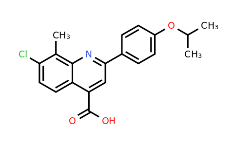 CAS 863185-04-0 | 7-Chloro-2-(4-isopropoxyphenyl)-8-methylquinoline-4-carboxylic acid
