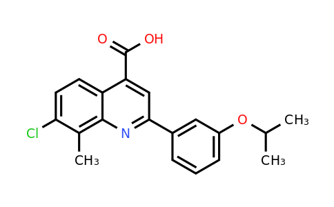 CAS 863185-07-3 | 7-Chloro-2-(3-isopropoxyphenyl)-8-methylquinoline-4-carboxylic acid