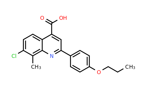 CAS 863185-10-8 | 7-Chloro-8-methyl-2-(4-propoxyphenyl)quinoline-4-carboxylic acid