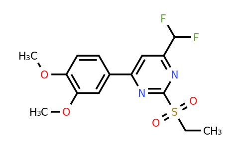 CAS 863187-94-4 | 4-(Difluoromethyl)-6-(3,4-dimethoxyphenyl)-2-(ethylsulfonyl)pyrimidine