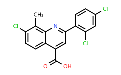 CAS 863438-00-0 | 7-Chloro-2-(2,4-dichlorophenyl)-8-methylquinoline-4-carboxylic acid