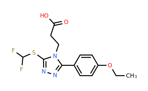 CAS 863667-94-1 | 3-{3-[(difluoromethyl)sulfanyl]-5-(4-ethoxyphenyl)-4H-1,2,4-triazol-4-yl}propanoic acid