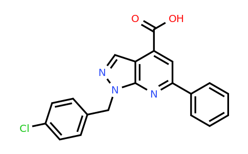 CAS 863669-02-7 | 1-[(4-chlorophenyl)methyl]-6-phenyl-1H-pyrazolo[3,4-b]pyridine-4-carboxylic acid