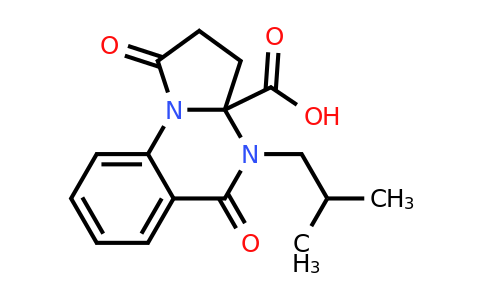 CAS 863669-58-3 | 4-(2-methylpropyl)-1,5-dioxo-1H,2H,3H,3aH,4H,5H-pyrrolo[1,2-a]quinazoline-3a-carboxylic acid