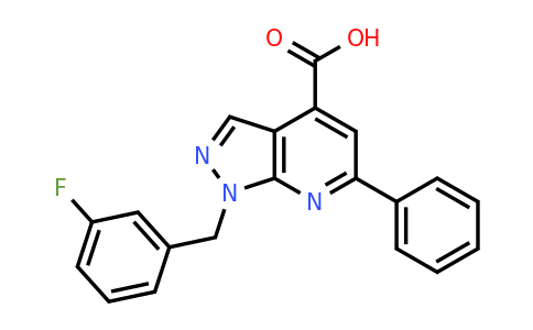 CAS 867329-86-0 | 1-[(3-fluorophenyl)methyl]-6-phenyl-1H-pyrazolo[3,4-b]pyridine-4-carboxylic acid