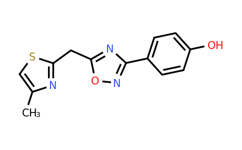 CAS 867329-92-8 | 4-{5-[(4-methyl-1,3-thiazol-2-yl)methyl]-1,2,4-oxadiazol-3-yl}phenol