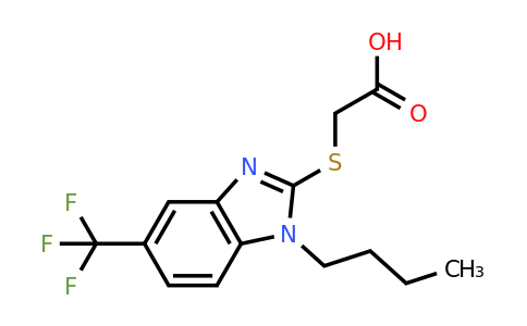 CAS 868238-03-3 | 2-{[1-butyl-5-(trifluoromethyl)-1H-1,3-benzodiazol-2-yl]sulfanyl}acetic acid